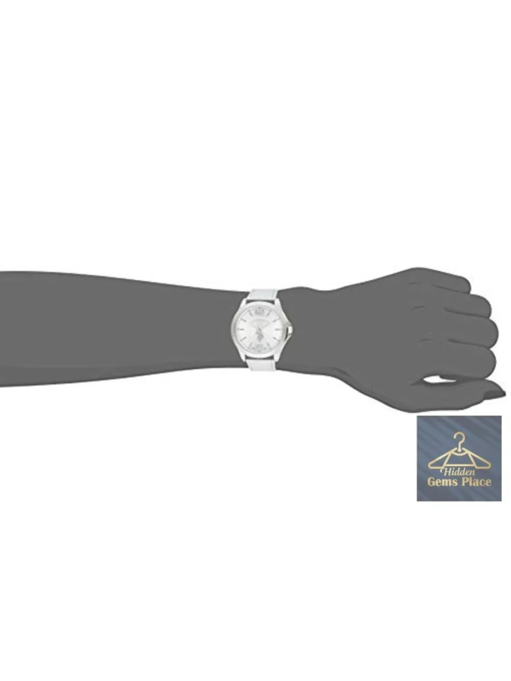 Men's Quartz Wristwatch with Luminous Numerals, Faux Leather Strap
